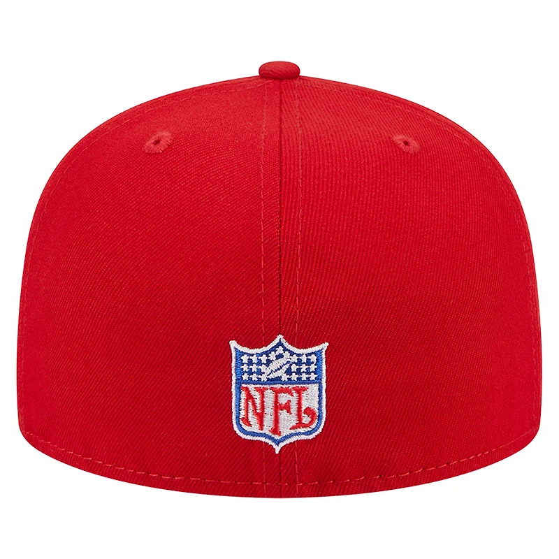 Men's New Era Scarlet San Francisco 49ers Throwback Main 59FIFTY Fitted Hat