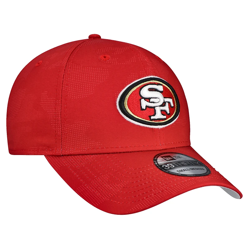 Casquette extensible New Era Scarlet San Francisco 49ers 39THIRTY à motif camouflage ton sur pour homme
