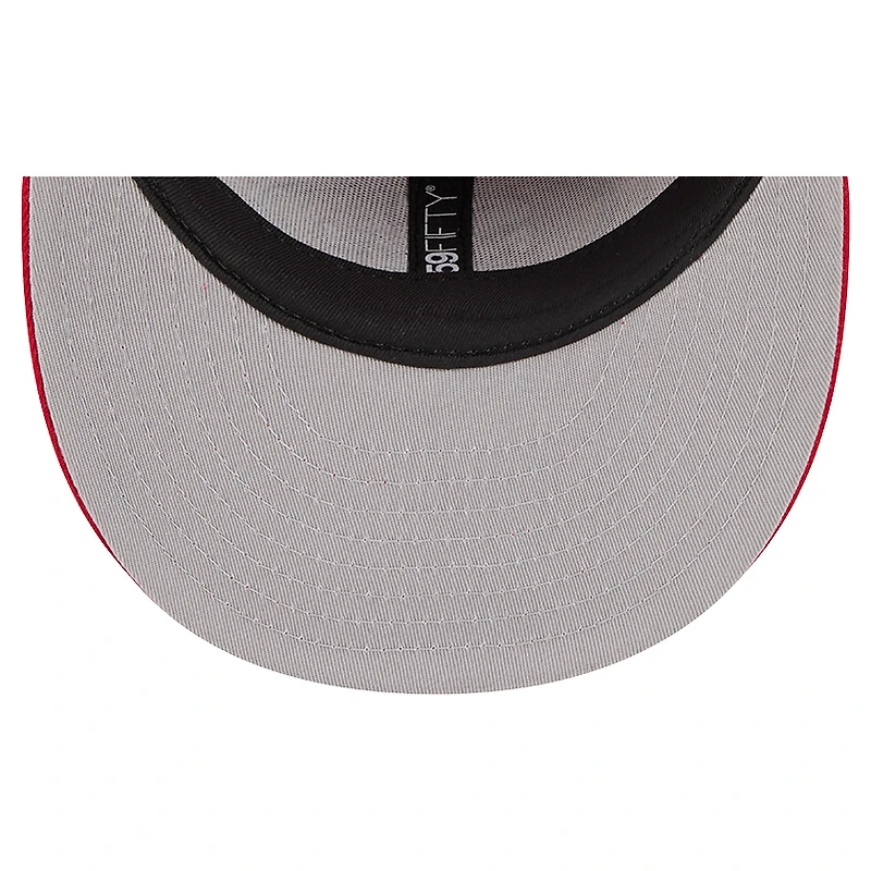 Men's New Era Scarlet San Francisco 49ers Tri-Hit 59FIFTY Fitted Hat