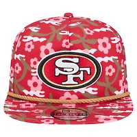 Men's New Era Scarlet San Francisco 49ers Wakey Wakey Golfer Snapback Hat