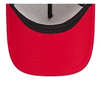 Men's New Era Stone/Scarlet San Francisco 49ers 2024 NFL Sideline Historic 9FORTY A-Frame Trucker Adjustable Hat