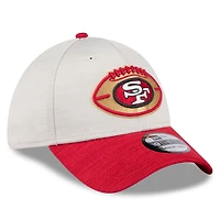 Casquette flexible New Era pierre/écarlate San Francisco 49ers 2024 Sideline Historic 39THIRTY pour hommes