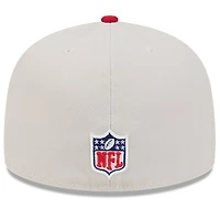 Casquette ajustée New Era Stone/Scarlet San Francisco 49ers 2024 Sideline Historic 59FIFTY pour hommes