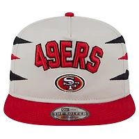 Casquette de golf athlétique à visière snapback New Era Stone/Scarlet pour homme des 49ers de San Francisco