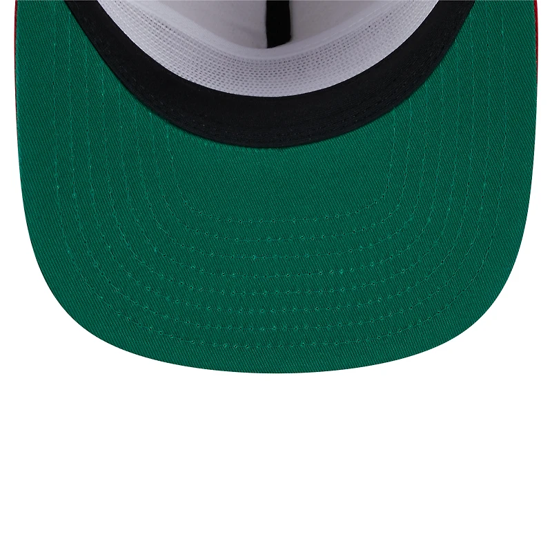 Casquette de golf athlétique à visière snapback New Era Stone/Scarlet pour homme des 49ers de San Francisco