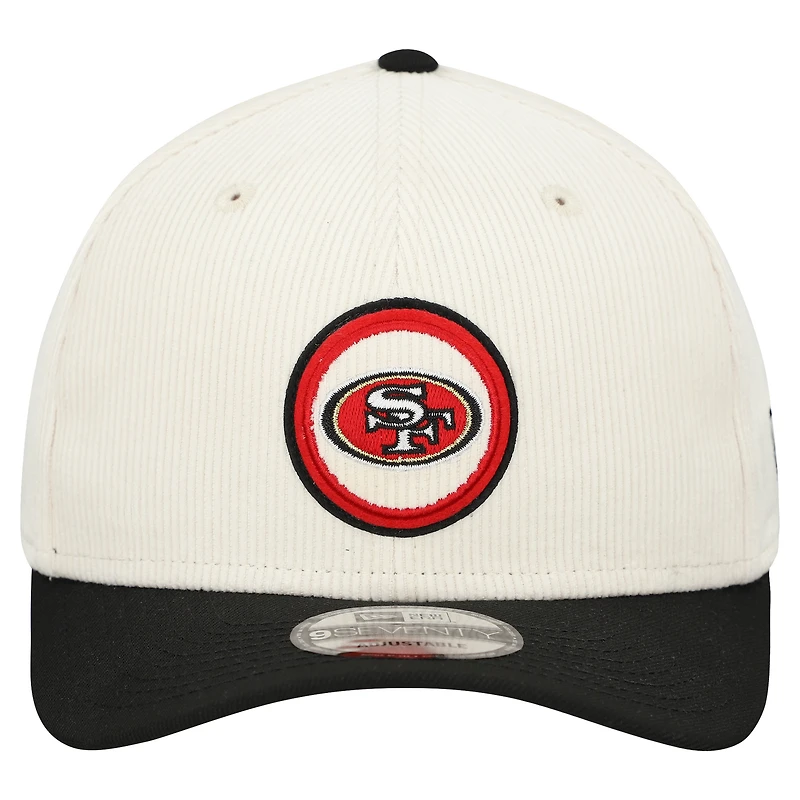 Casquette ajustable en velours côtelé 9SEVENTY pour homme New Era Stone San Francisco 49ers