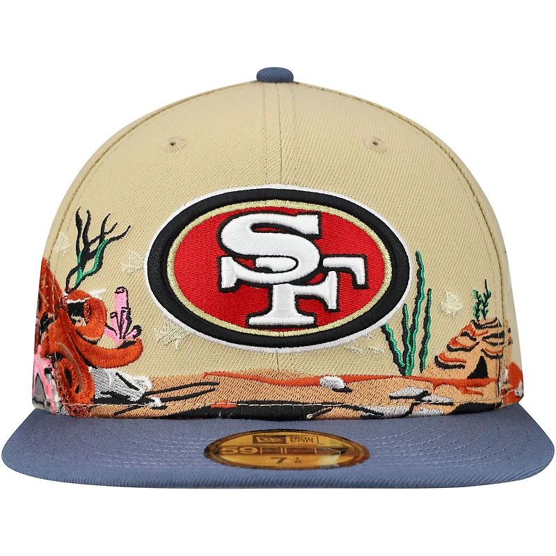 Men's New Era Tan San Francisco 49ers Landscape 59FIFTY Fitted Hat