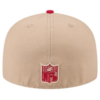 Men's New Era Tan San Francisco 49ers  Throwback Logo Main 59FIFTY Fitted Hat