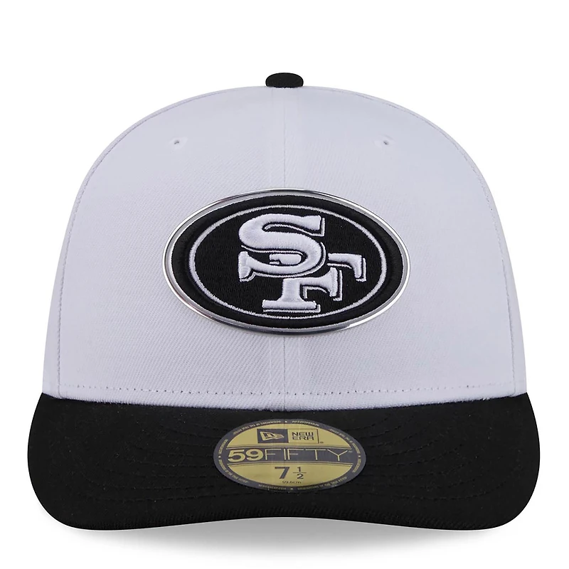 Men's New Era  White/Black San Francisco 49ers 2026 NFL Draft Pre-Curved 59FIFTY Fitted Hat