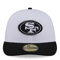 Men's New Era  White/Black San Francisco 49ers 2026 NFL Draft Pre-Curved 59FIFTY Fitted Hat