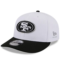 Casquette snapback New Era blanche et noire pour homme, San Francisco 49ers, draft NFL 2026, pré-courbée 9FIFTY