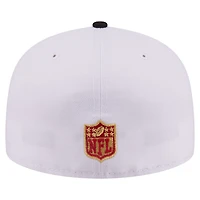 Men's New Era White/Black San Francisco 49ers Retro Swoop 59FIFTY Fitted Hat