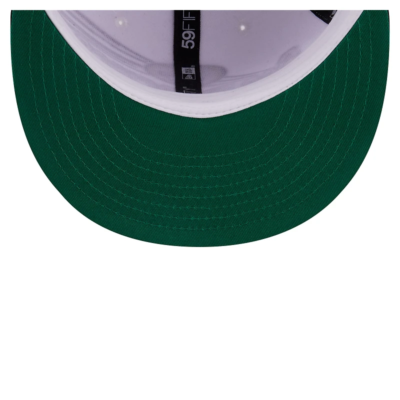 Men's New Era White/Black San Francisco 49ers Retro Swoop 59FIFTY Fitted Hat