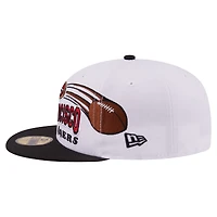 Men's New Era White/Black San Francisco 49ers Retro Swoop 59FIFTY Fitted Hat