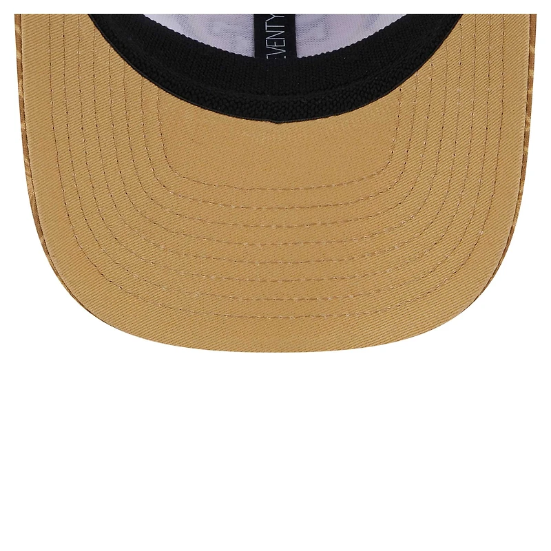 Casquette extensible à boutons-pression New Era blanche/dorée San Francisco 49ers AAPI Apex Collection Floral 9SEVENTY pour homme