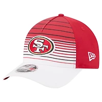 Casquette ajustable New Era blanche/écarlate pour homme, modèle Adventure Gradient 9FORTY M-Crown A-Frame des San Francisco 49ers
