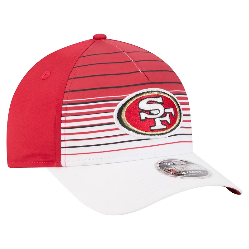 Men's New Era  White/Scarlet San Francisco 49ers Adventure Gradient 9FORTY M-Crown A-Frame Adjustable Hat