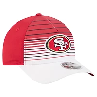 Men's New Era  White/Scarlet San Francisco 49ers Adventure Gradient 9FORTY M-Crown A-Frame Adjustable Hat