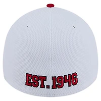 Men's New Era  White/Scarlet San Francisco 49ers Dashmark Rays 39THIRTY Flex Hat