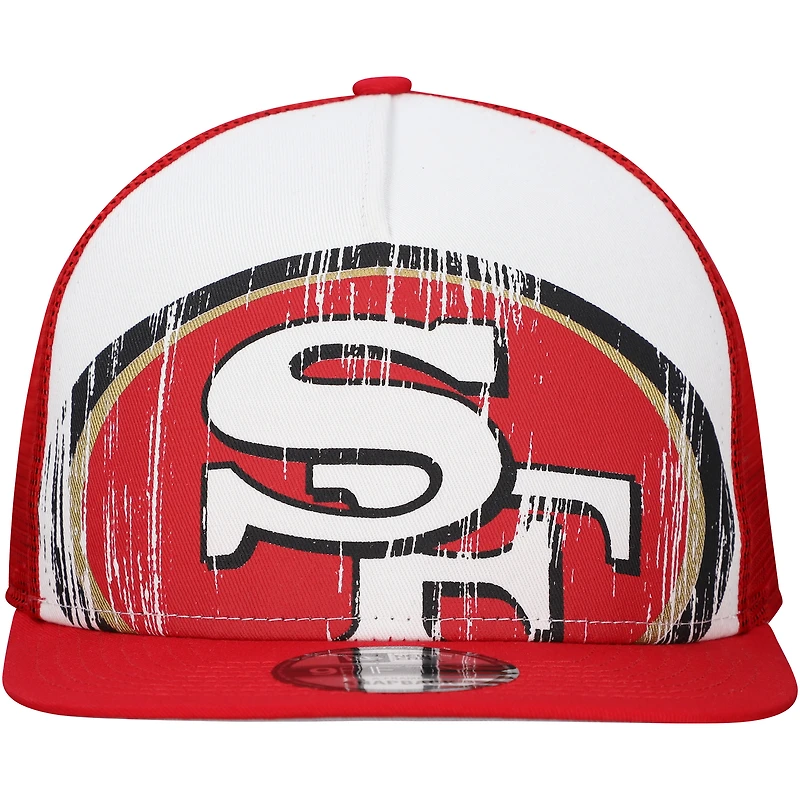 Casquette Snapback 9FIFTY A-Frame San Francisco 49ers New Era blanche/écarlate pour homme