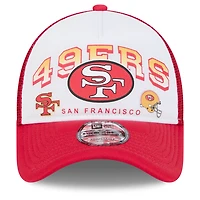 Casquette ajustable 9FORTY avec mot-symbole rétro San Francisco 49ers New Era blanc/écarlate pour hommes