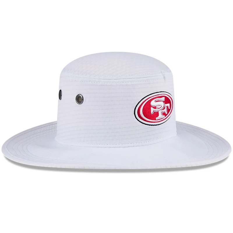 Bob New Era blanc pour homme des San Francisco 49ers 2024 NFL Training Camp Panama