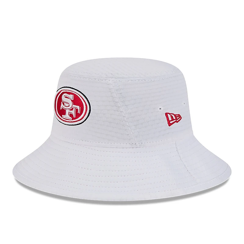 Bob extensible New Era pour hommes des San Francisco 49ers 2024 NFL Training Camp blanc