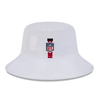 Men's New Era White San Francisco 49ers 2024 NFL Training Camp Stretch Bucket Hat