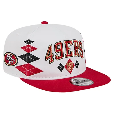 Casquette ajustable New Era blanche San Francisco 49ers Argyle 19TWENTY pour homme