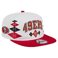 Casquette ajustable New Era blanche San Francisco 49ers Argyle 19TWENTY pour homme