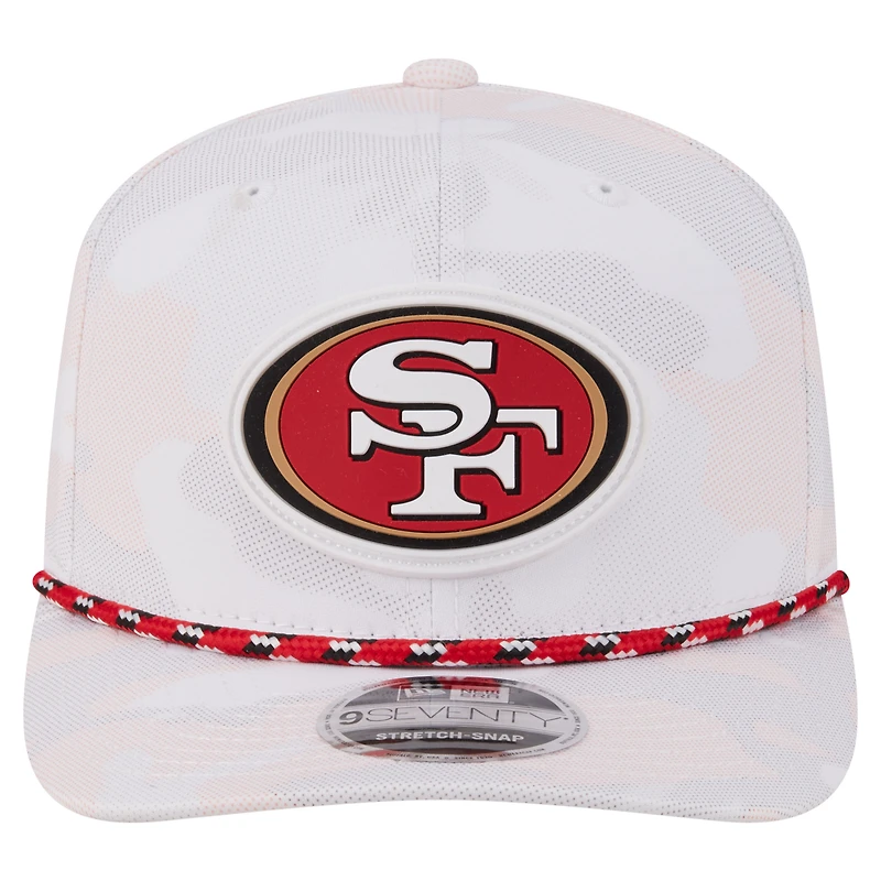 Men's New Era  White San Francisco 49ers Camo Rope 9SEVENTY Adjustable Hat