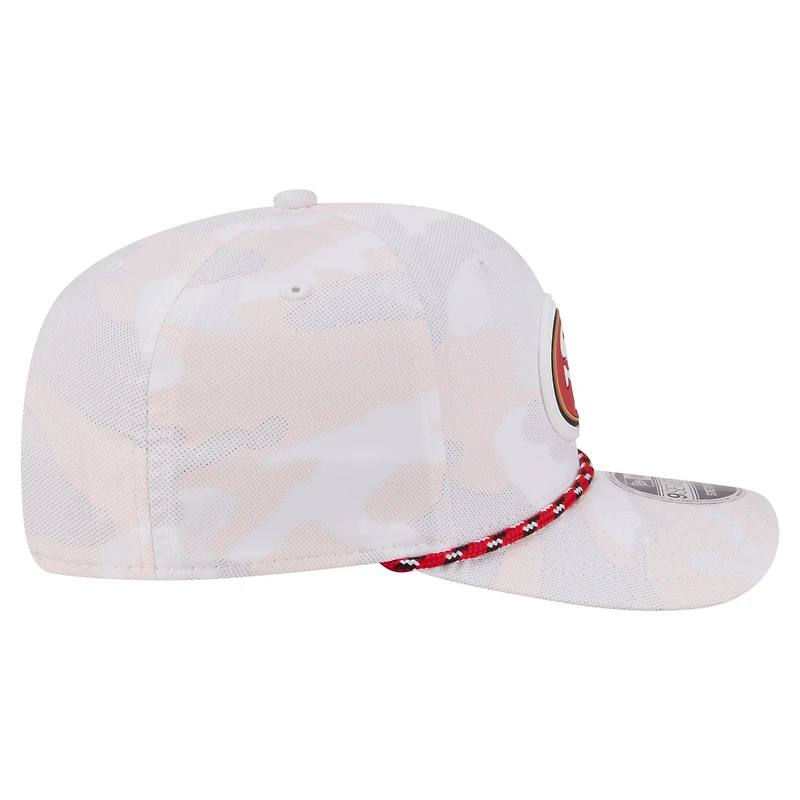 Casquette ajustable New Era blanche San Francisco 49ers Camo Rope 9SEVENTY pour homme