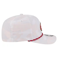 Casquette ajustable New Era blanche San Francisco 49ers Camo Rope 9SEVENTY pour homme