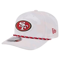 Men's New Era  White San Francisco 49ers Camo Rope 9SEVENTY Adjustable Hat
