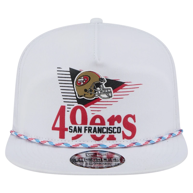 Casquette Snapback Collide Golfer blanche New Era pour homme des San Francisco 49ers