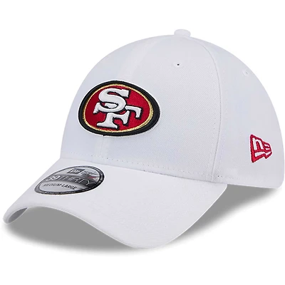 Casquette flexible principale 39THIRTY des San Francisco 49ers New Era pour hommes, blanche