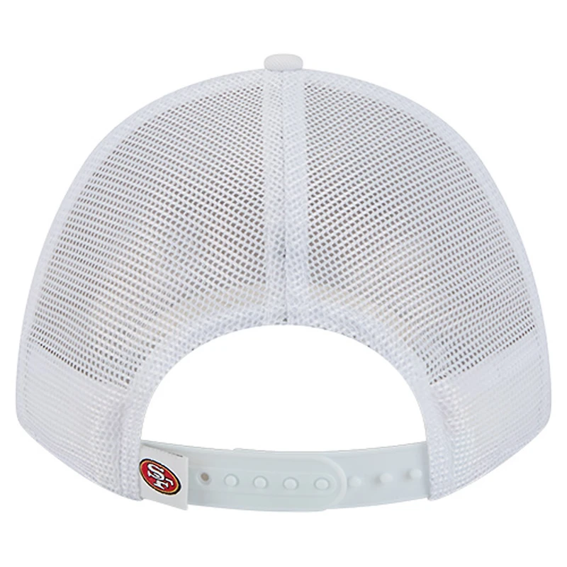 Men's New Era White San Francisco 49ers NFL 9FORTY A-Frame M-Crown Adjustable Trucker Hat