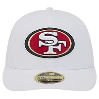Casquette ajustée 59FIFTY à profil bas Omaha des San Francisco 49ers New Era pour hommes, blanche
