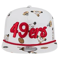 Casquette snapback New Era blanche pour homme, modèle 19TWENTY, aux couleurs des 49ers de San Francisco.