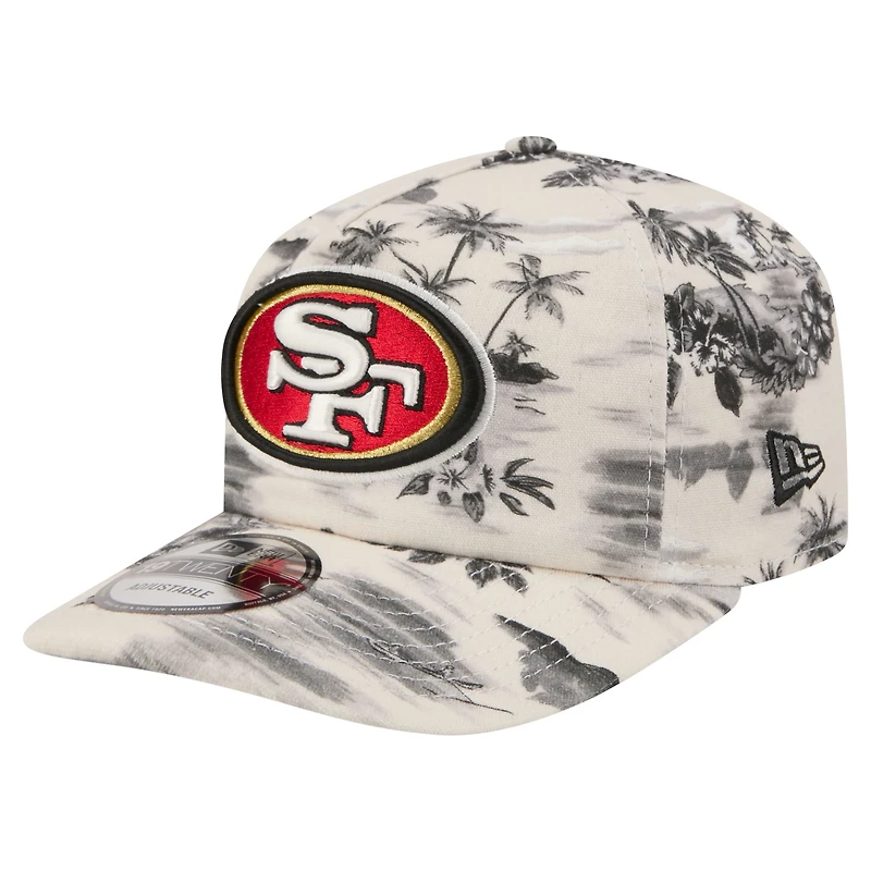 Casquette ajustable New Era blanche San Francisco 49ers Tropics 19TWENTY pour homme