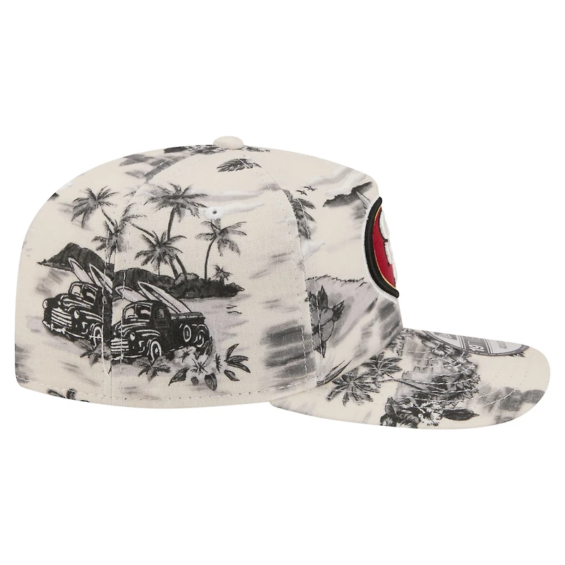 Casquette ajustable New Era blanche San Francisco 49ers Tropics 19TWENTY pour homme