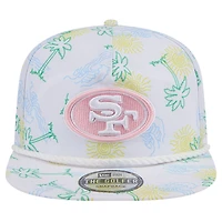 Casquette Snapback blanche San Francisco 49ers Vacay Golfer New Era pour hommes