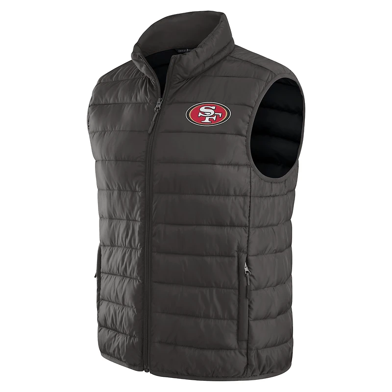 Men's NFL x Darius Rucker Collection by Fanatics Black San Francisco 49ers Packable Full-Zip Vest with Travel Bag
