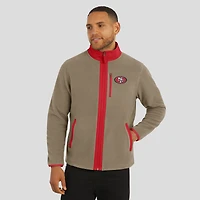 Men's NFL x Darius Rucker Collection by Fanatics  Tan San Francisco 49ers Heavyweight Polar Fleece Full-Zip Jacket