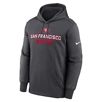 Sweat à capuche Nike Anthracite San Francisco 49ers Toss Sweep Performance pour homme