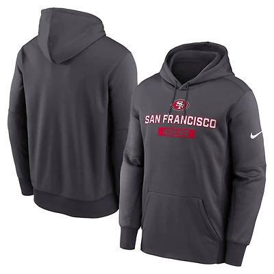 Sweat à capuche Nike Toss Sweep Therma anthracite pour homme, San Francisco 49ers