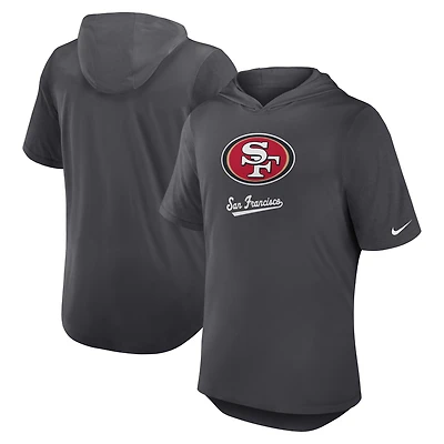 T-shirt à capuche Nike Anthracite San Francisco 49ers Tri-Blend Performance pour homme