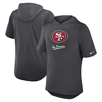 T-shirt à capuche Nike Anthracite San Francisco 49ers Tri-Blend Performance pour homme