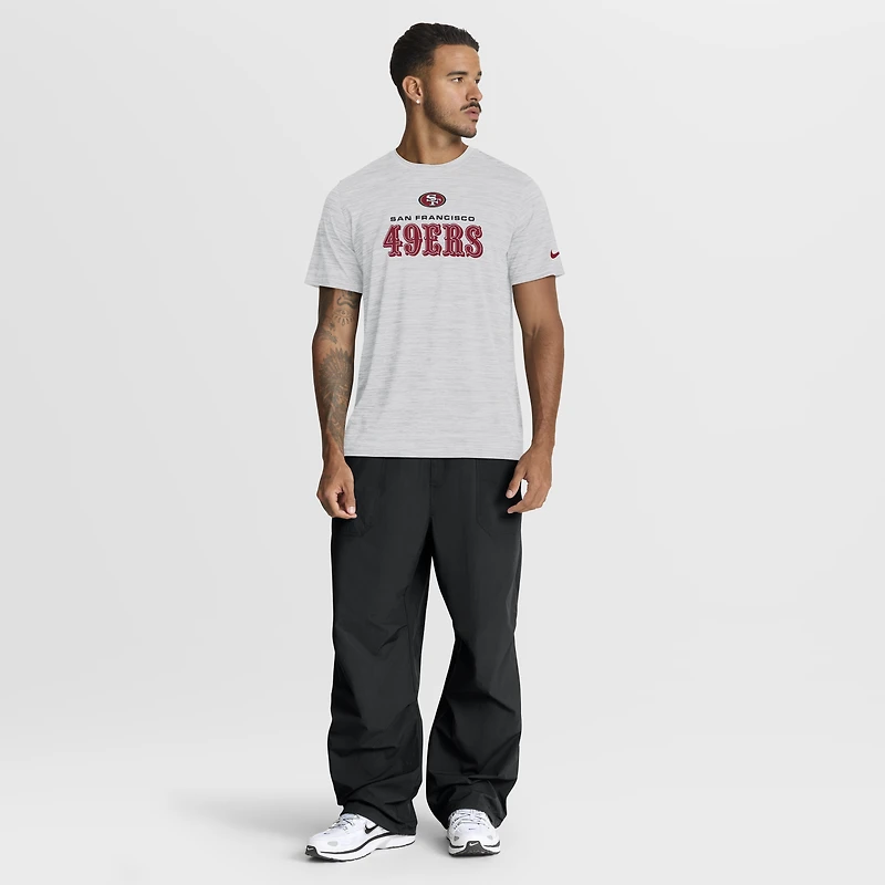 Men's Nike Ash San Francisco 49ers Velocity Endurance Run Dri-FIT T-Shirt