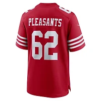 Maillot de match Nike Austen Pleasants Scarlet des San Francisco 49ers pour homme